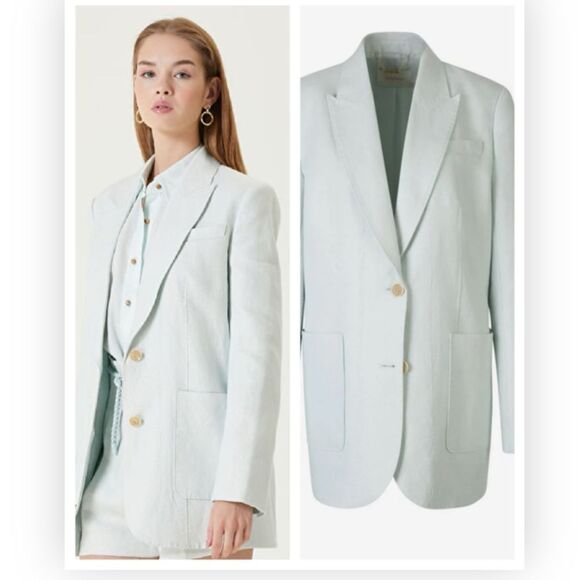 Zimmermann Natura Mint Linen Jacket Size 8 NWT $1350 - Picture 2 of 11